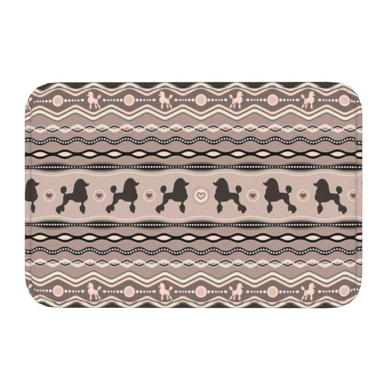Starry Night Poodle Entrance Door Mat Anti-Slip Kitchen Bathroom Cute Pet Puppy Floor Bedroom Home Decor Rug Entrance Carpet Rug