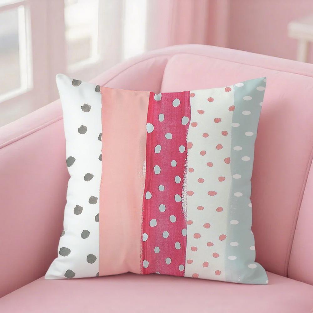 Simple Patchwork Stripe Pattern Pillow Cover Case Square Sofa With For Home Use