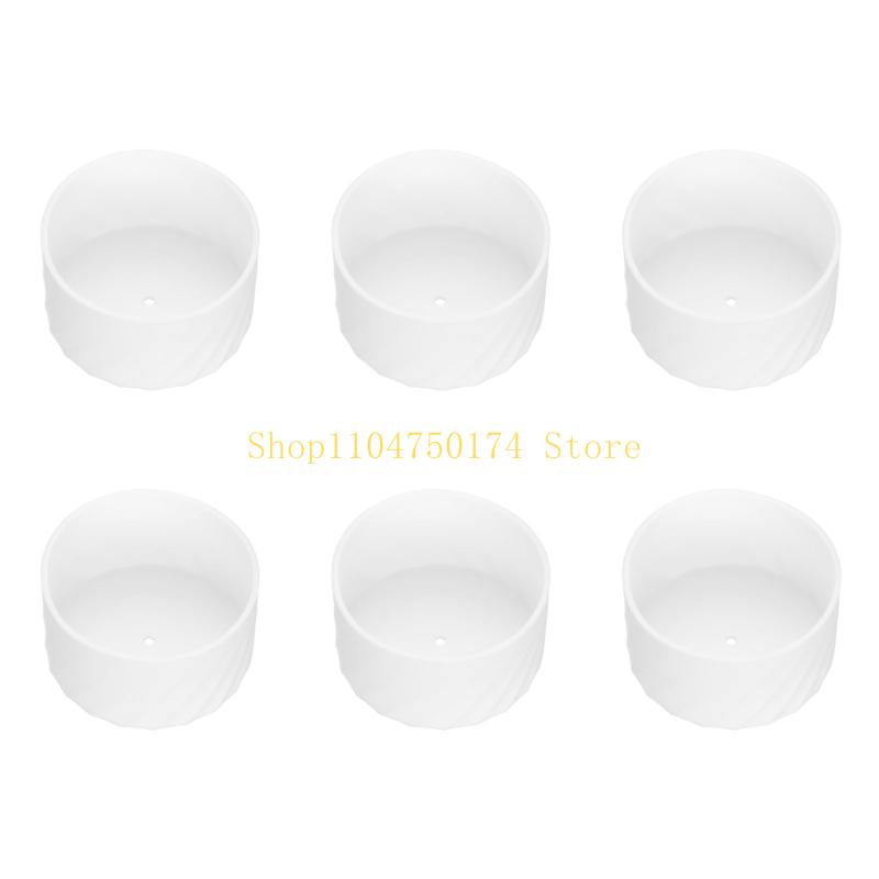 6 Stück Weicher Silikon-Getränkebehälter-Schutz 7,5 cm Durchmesser Stoßdämpfende Becherhülle Für Zuhause Büro Outdoor Top-Angebot