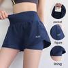 Women's Quick-Dry Yoga Pants with Built-In Shorts - Anti-Exposure, Summer Fitness, Running Training, 3/4 Length