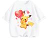 Everyday Casual Short Sleeve T Shirt Pikachu Trendy Cartoon Print Lightweight Outdoor Wear Children 3 To 14 Years Old