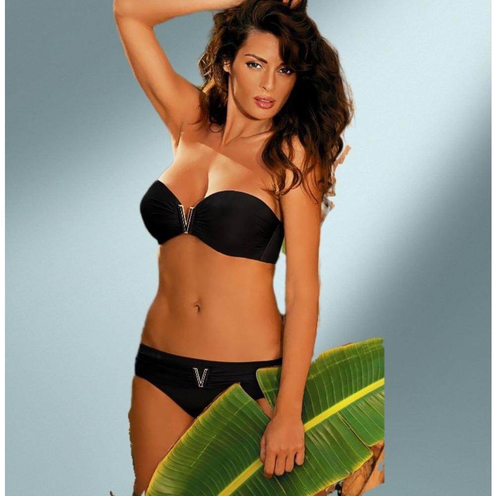 Metall Ensfarvet Ornament Sexy Flerfarget Delt Badeplagg Europeisk og Amerikansk Bikini Badeplagg