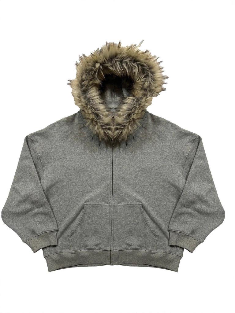 European Style Y2K Hooded Sweatshirt: Plush Autumn/Winter Hat, Hip Hop Print, Street Trend Pullover