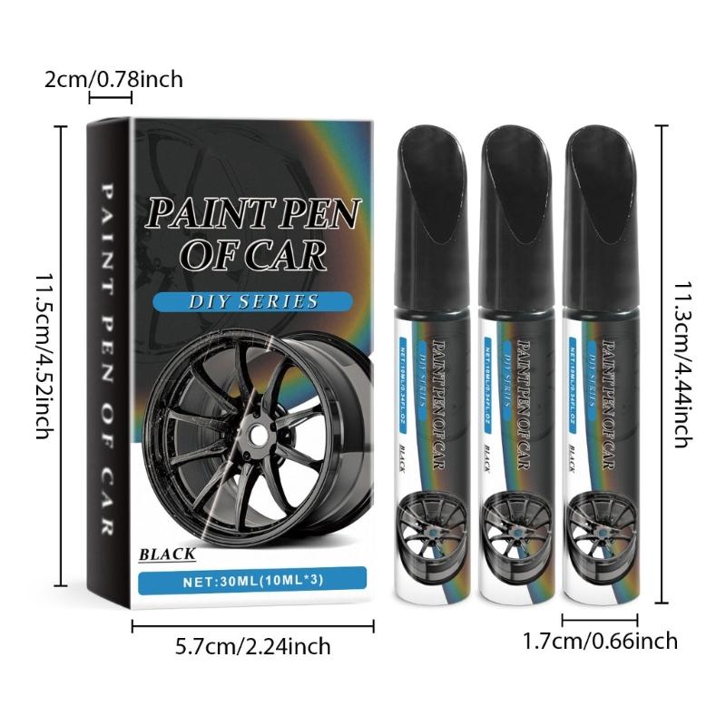 30ml Creion Retuș Vopsea Roată Auto Creion Corector Zgârieturi Roată Auto Negru