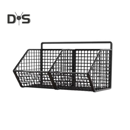 Coș de depozitare montat pe perete, design gol, puternic, portant, ușor de instalat, organizator de legume și ceapă, suport de depozitare