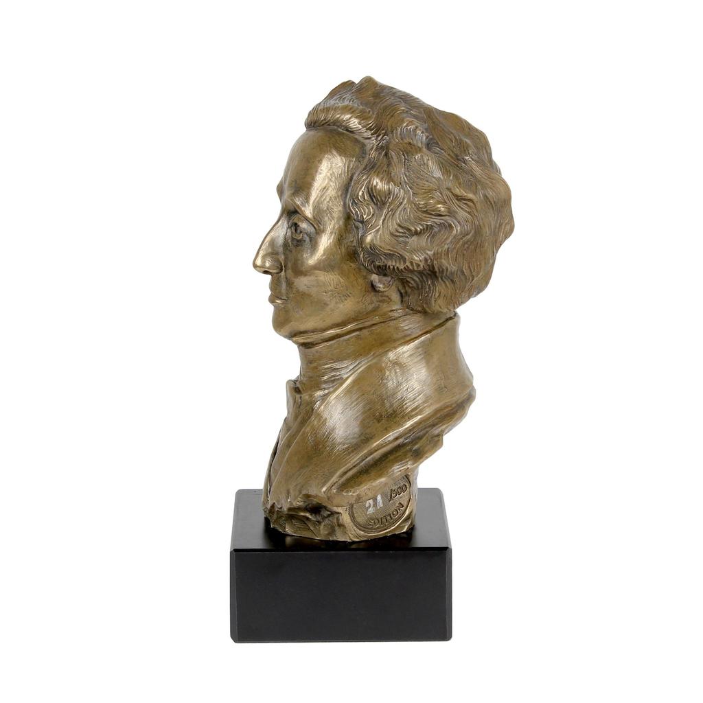 Felix Mendelssohn - marble bust, statuette of a famous person, decoration for office, school, and hotel by the Art-Dog brand