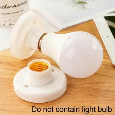 5/10PCS E27 Screw Cap Socket White Gold Ceiling Light Lamp Bulb Fixing Base Stand Light Bulb Holder Lamp Socket For Home