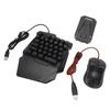 Keyboard and Mouse Converter Set Wired RGB Half Gaming Keyboard with Wired Mouse Converter Adapte Fo