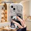 Phone Case: 2D flat design suitable for iPhone 18 17 16 15 14 13 Pro film protective case, couple style, chubby cheeks, Christmas and Halloween gift