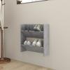 VidaXL Wall-mounted Shoe Cabinet Concrete Grey 60x18x60 Cm Chipboard