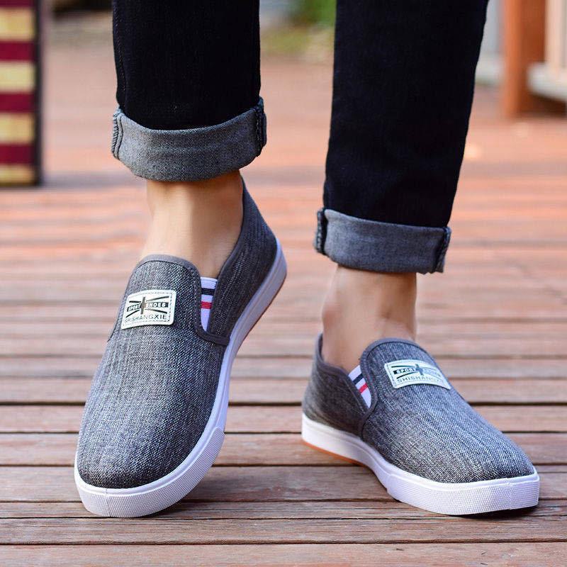 2023 Popular Canvas Men's Slip-On Low-Top Sneakers