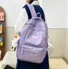 School bag for female junior high school students, simple and versatile printed bear niche design, college student computer backpack tide