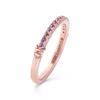 Sanrio Characters Half Eternity Ring Silver Gold Birthday Anniversary Gift U-Treasure (KUROMI) (Pink Coated) Women's (Size 13)