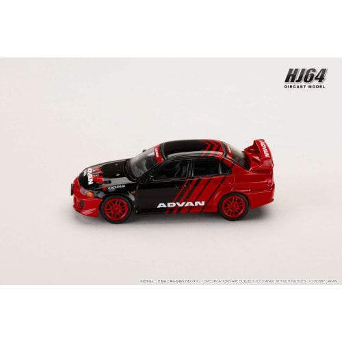 Hobby Japan HJ64 1/64 Scale Mitsubishi Lancer GSR Evolution 5 (CP9A) 1998 Yokohama Advan Color Finished Model HJ642032AV