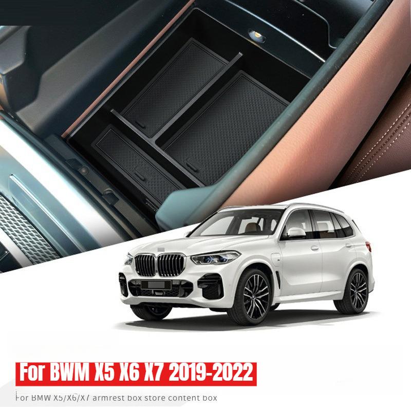 For BMW X5 X6 X7 -2024 Center Console Armrest Storage Box Anti-Scratch Car Armrest Organizer Tray Interior Modification Part