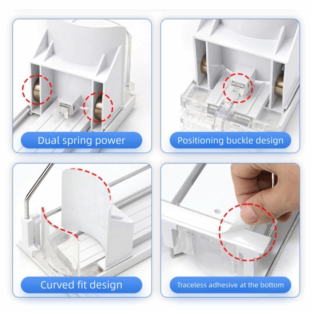 Adjustable Width Drinks Storage Rack Self-Sliding Refrigerator Drink Organizer