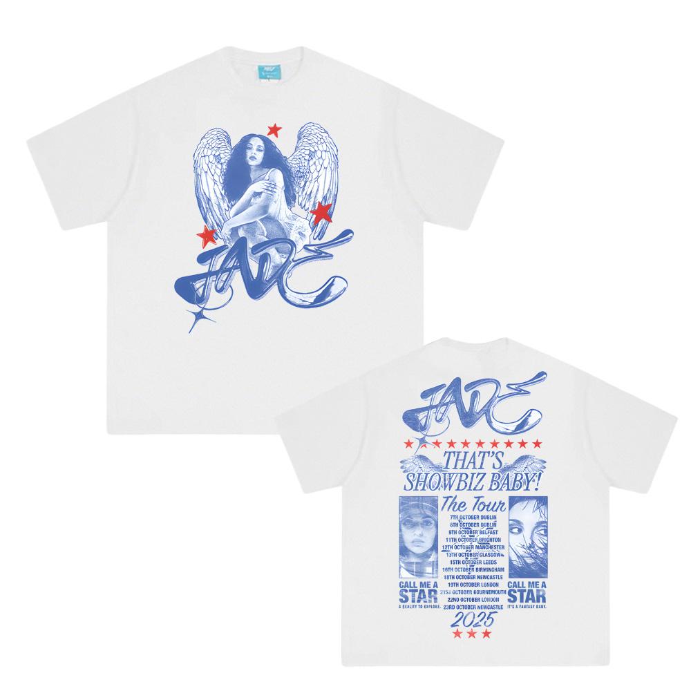 Jade Thirlwall T-Shirt THAT'S SHOWBIZ BABY! THE TOUR DATEBACK TEE Summer High Quality Graphic Tshirt Unisex 100% Cotton Tops