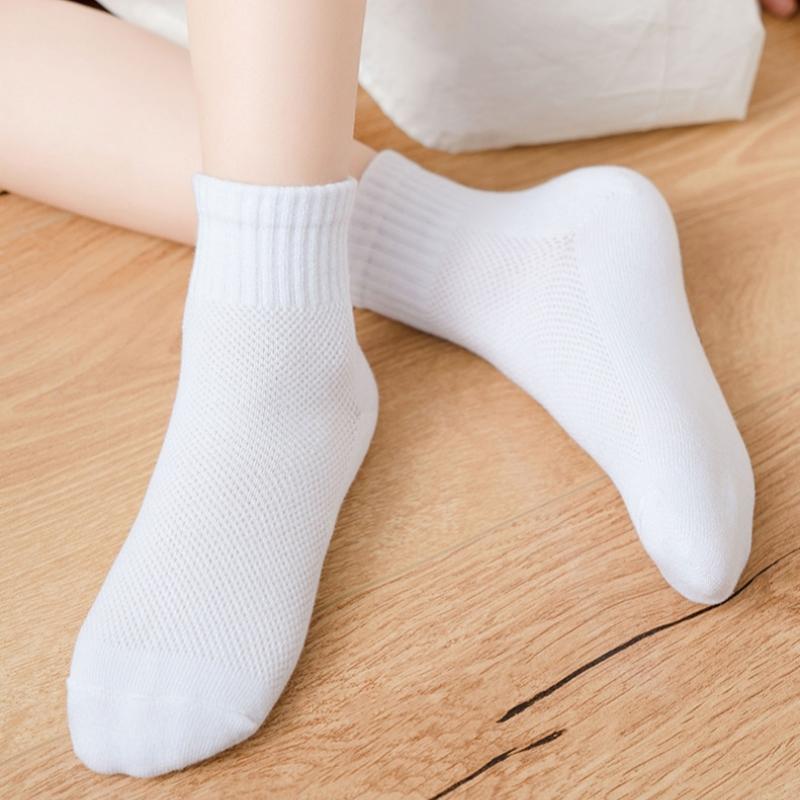 3 Paare/Set Weiße Netz Kinder Socken Sommer Dünn Atmungsaktiv Junge Mädchen Mittelhohe Socken Einfarbig Teenager Kinder Sportsocken