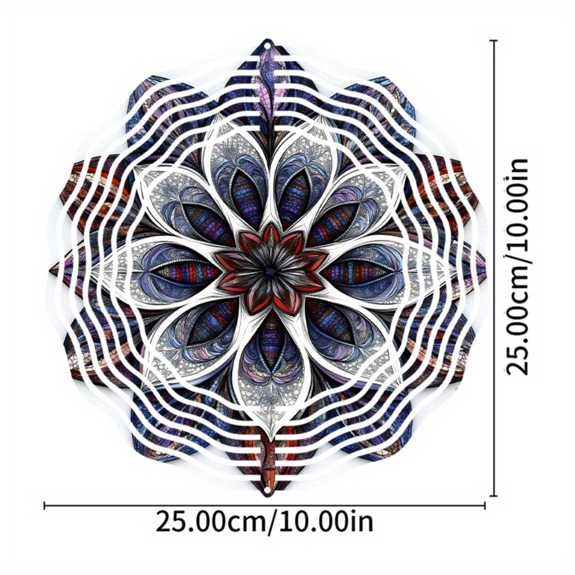 

Элегантный металлический ветряк 10 дюймов с вращающимся на 360 градусов крюком, цветочный дизайн в синем, фиолетовом, красном цвете для уличного декора сада, балкона, газона, подарок 01A