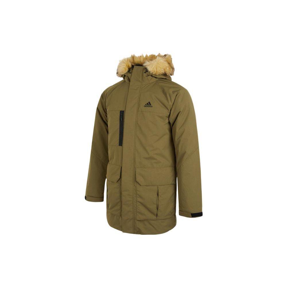 Adidas Down Jackets Men's Green Hooded Moderate Other H20765