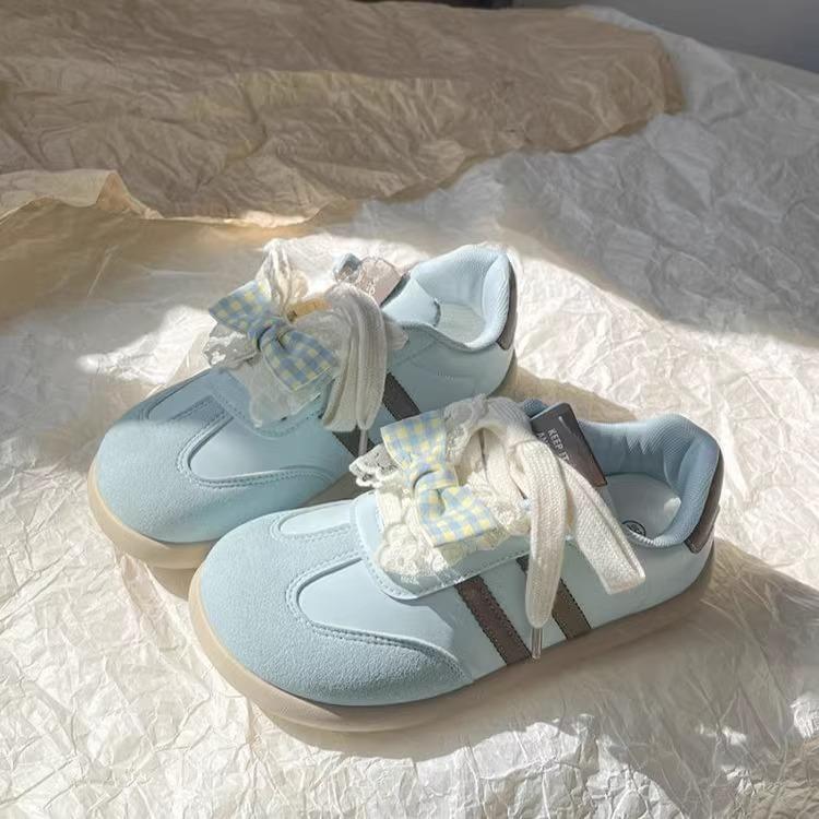 Lace-up retro versatile color matching Dexun shoes women's 2025 new spring fashion lightweight casual sports shoes