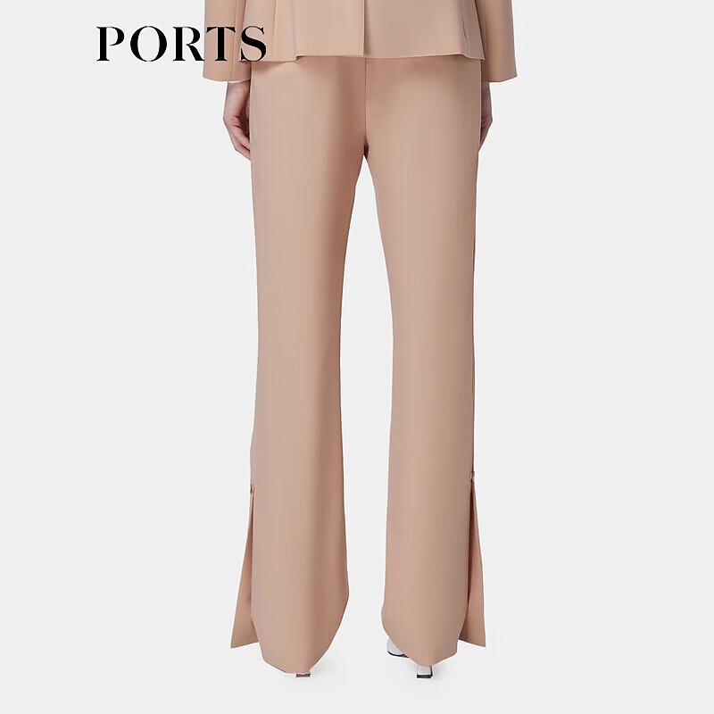 PORTS Women's Elegant Split Hem Straight Leg Pants