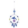 Pioneer Round Sparkly Suncatcher, 95mm Wide x 180mm High, Dolphin Show Design, Blue, 48492