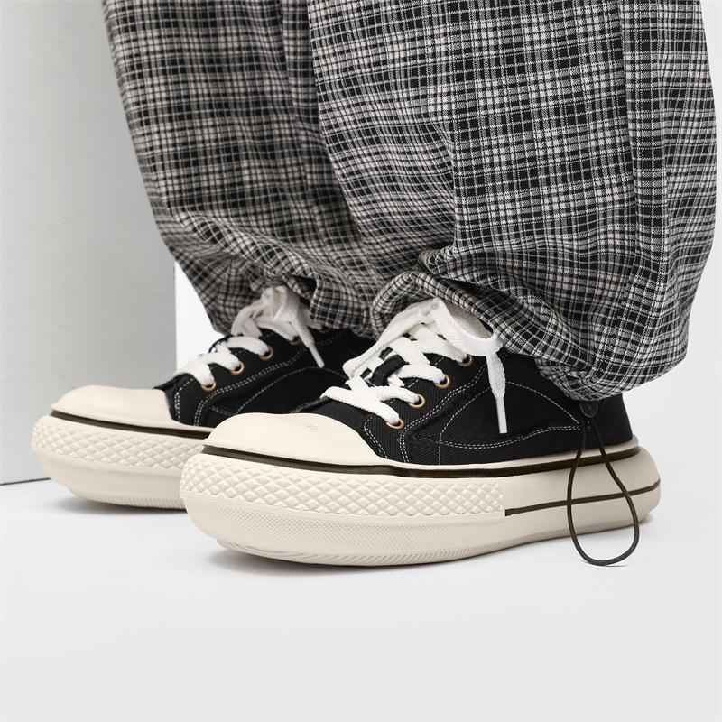 Spring and Autumn New Simple Platform Big Head Shoes Sports Big Head Canvas Casual Shoes