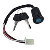 Ignition Lock Switch Key With Dustproof Cap or Not and 4 Wires or 3+2 Wires for Universal Motorcycle Dirt Bike Pit Bike ATV