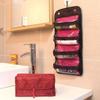 Roll N Go Cosmetic Bag Black/red Non-woven Fabric Travel Buddy For Cosmetics And Toiletries