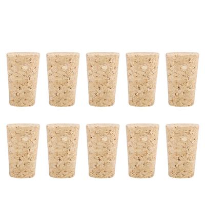 10PCS Natural Cork Tapered Corks Wooden Beer Bottle Stopper (20*15*35mm)