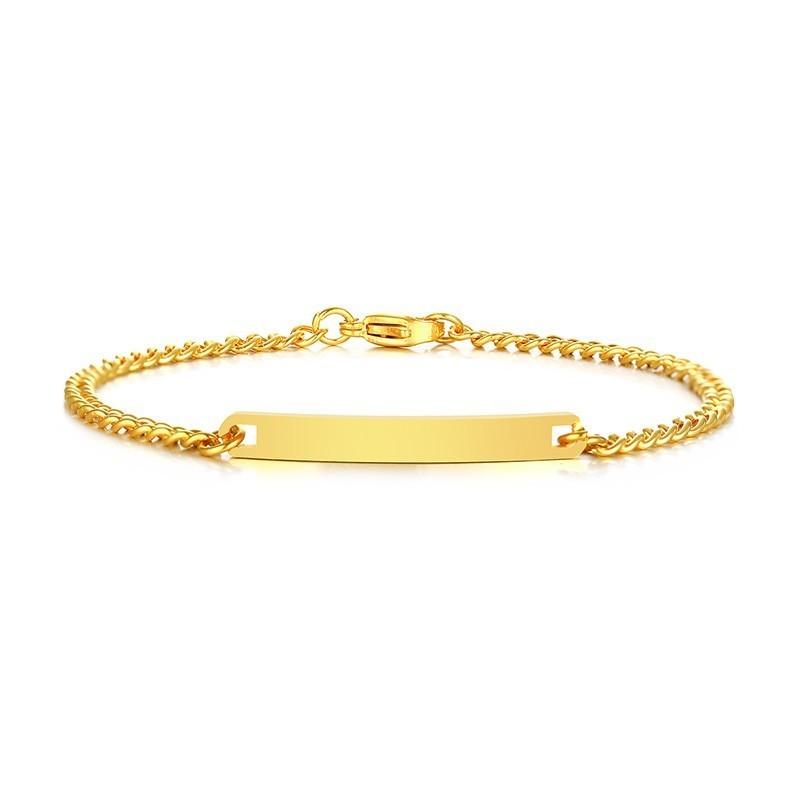Free Engraving Stainless Steel Bracelet Nameplate Initial Couple Matching ID Identification Men Women Jewelry Dropshipping
