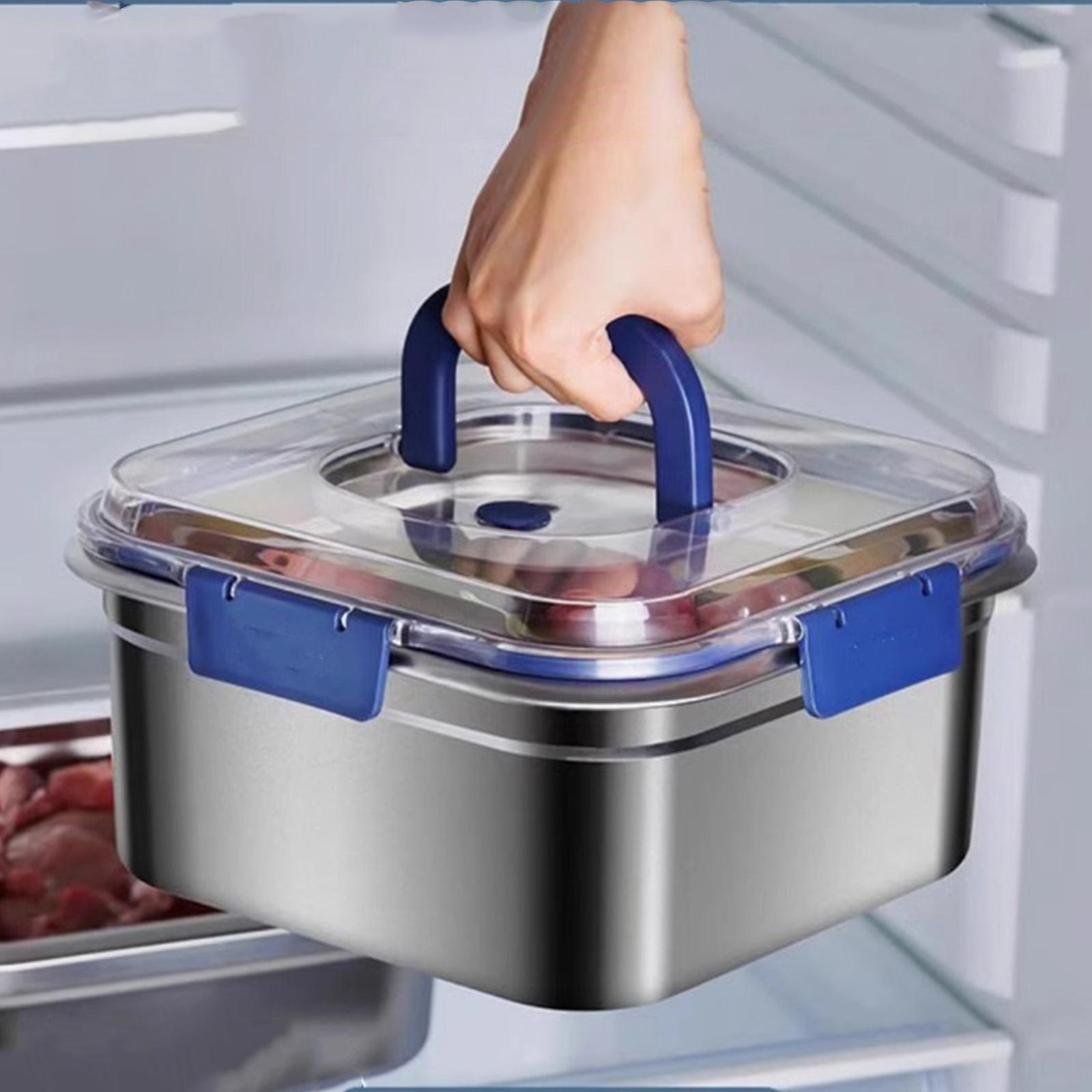 Stainless Steel Sealed Food Preservation Box Lunch Box one size синий