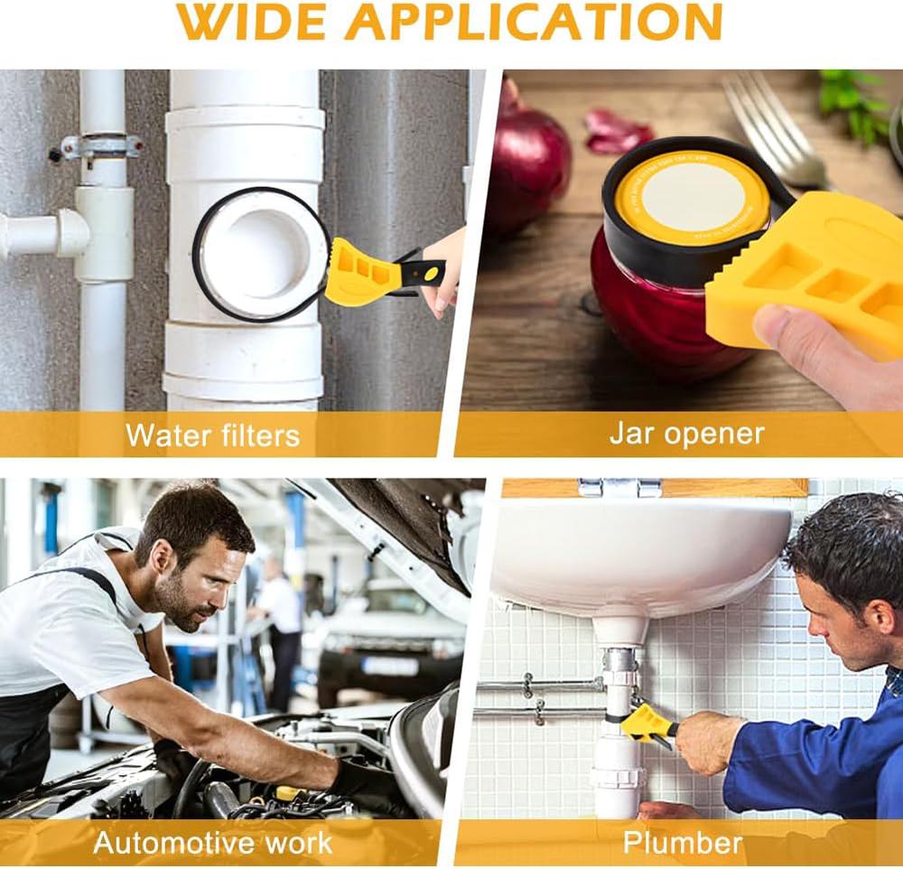 Adjustable Strap Wrench, 6 Inch Strap Wrench Plumbing, Rubber Strap Wrench, Water Oil Filter Pipe Wrench for Plumbers