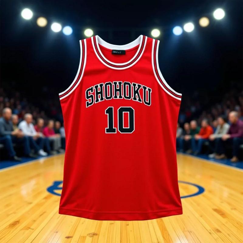 Slam Dunk Classic Jersey Set: Hanamichi Sakuragi #10 & Kaede Rukawa #11 - Customizable Basketball Uniform