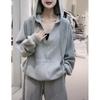 Spring Hooded Two-piece Autumn Casual Suit Women's Loose Sweatpants Sweater