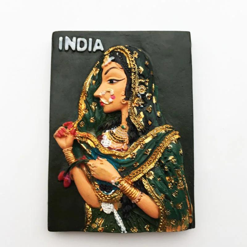 India Travelling Fridge Stickers Creative Tourist Souvenirs Kawaii Fridge Magnets Home Decor Magnetic Stickers for Refrigerator
