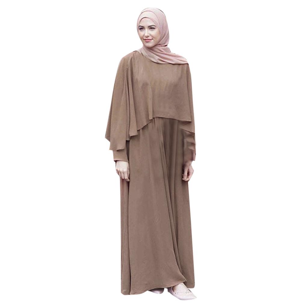 Vintage Women Abaya Long Maxi Dre Arab  Muslim Robe Islamic Kaftan Dubai