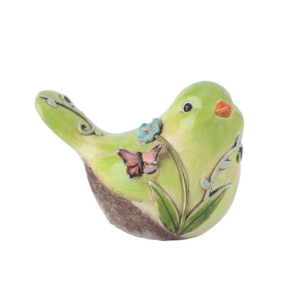

Милая миниатюрная статуэтка птицы, реалистичные настольные украшения в виде птиц, фигурка имитации птицы, для улицы, сада, газона зелёный