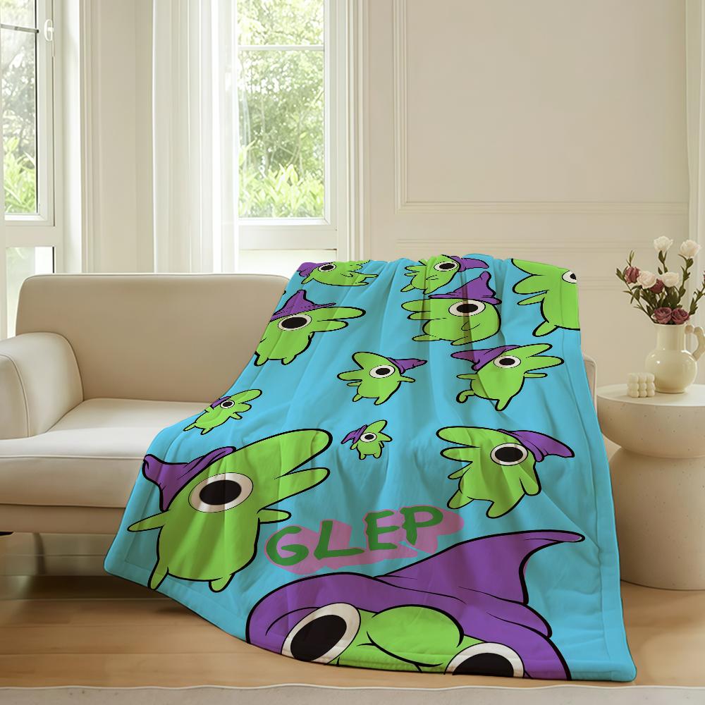 Cartoon cute S Smiling F Friends Blanket For Sofa Office Bed Plane Travel Sleep Read Relax Camping Soft And Warm 75x90cm