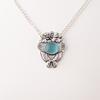 Blue Cat's Eye Gemstone 925 Fine Silver Jewelry Handmade Pendant For Women Gift CP-6-45