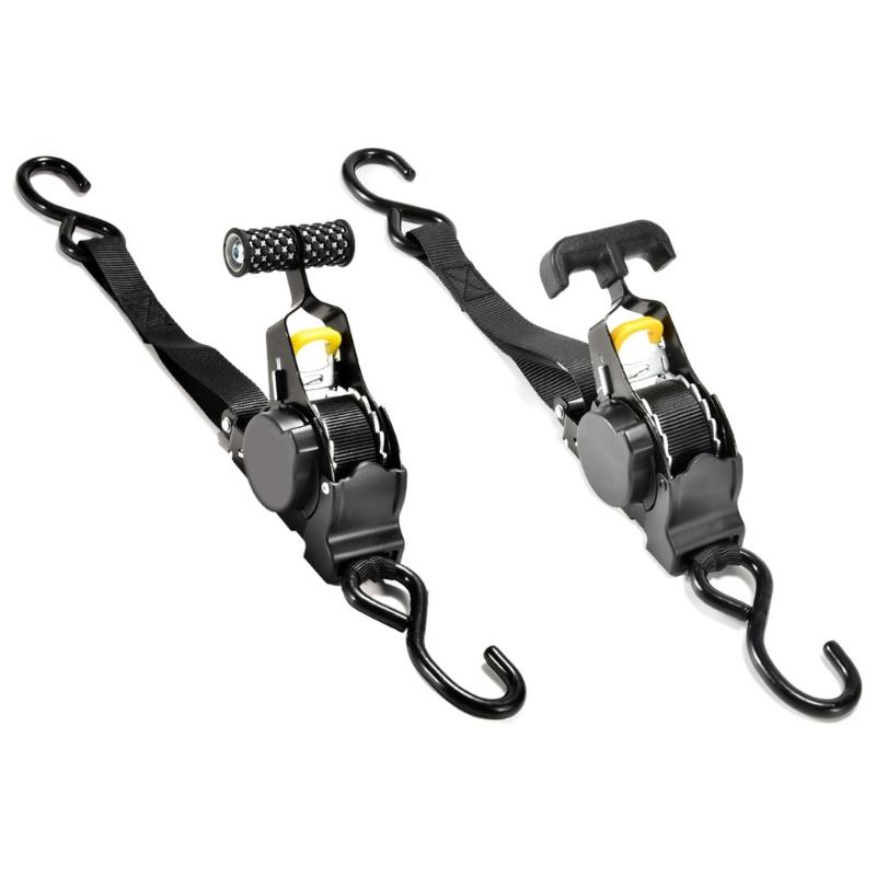Retractable Ratchet Strap Heavy Duty Ratchet Strap Self Retractable Tie Down Strap for Motorcycle Truck Trailer Cargo