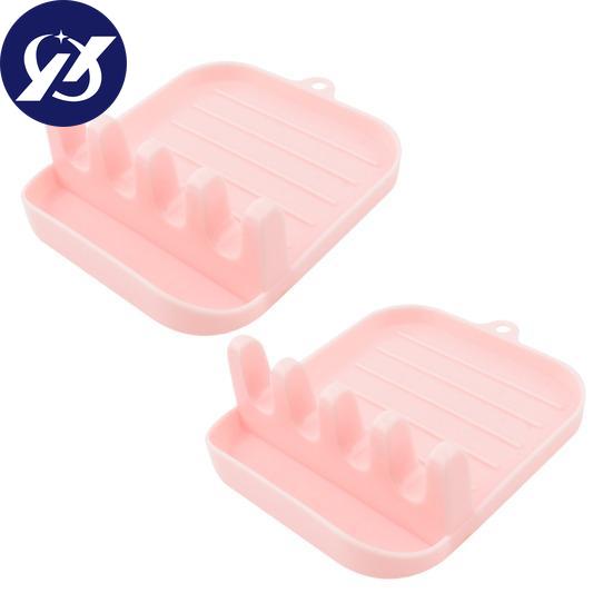 Yousheng 2Pcs Pot Lid Rack Easy To Clean Spoon Chopsticks Rest Holder Space-Saving Countertop Kitchen Utensil Holder for Home