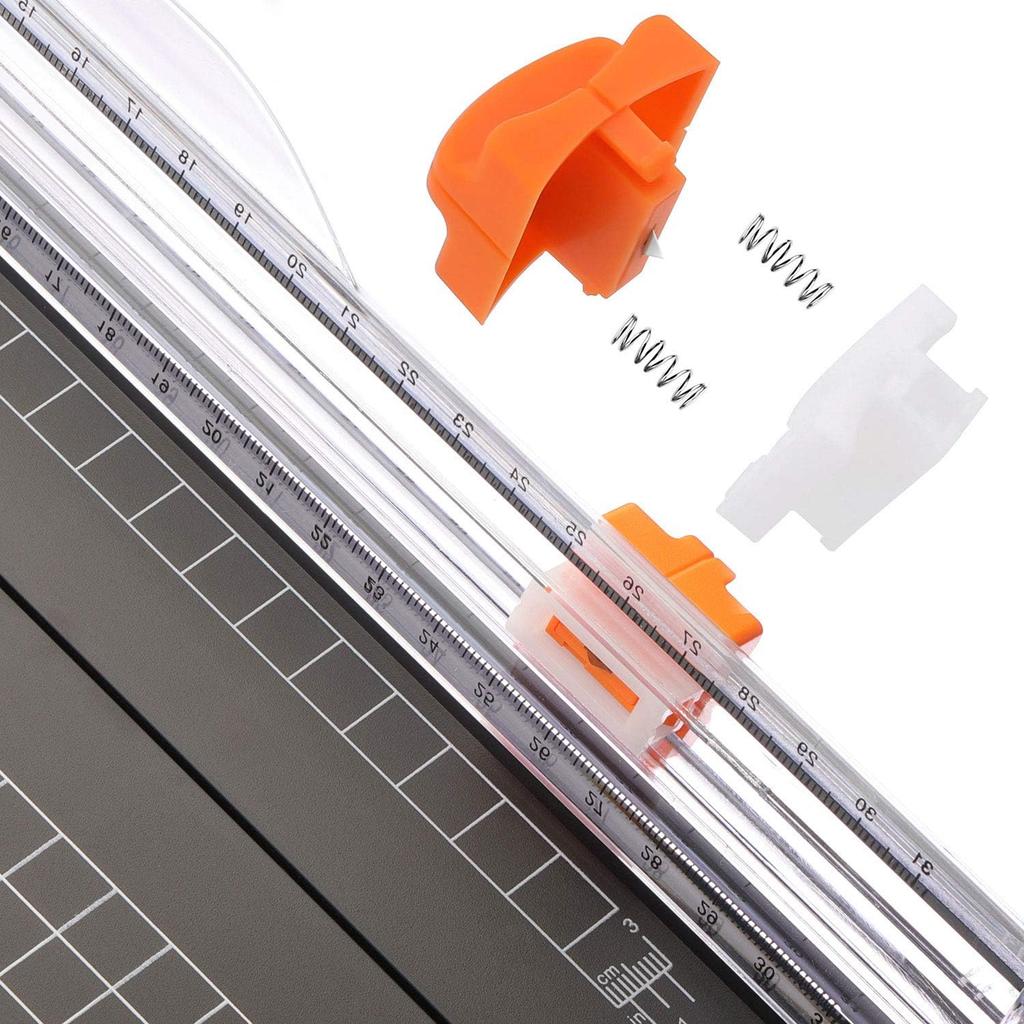A4 Paper Cutter 12 Inch Titanium Paper Trimmer Scrapbooking Tool with Automatic Security Safeguard and Side Ruler for Craft Paper, Coupon, Label