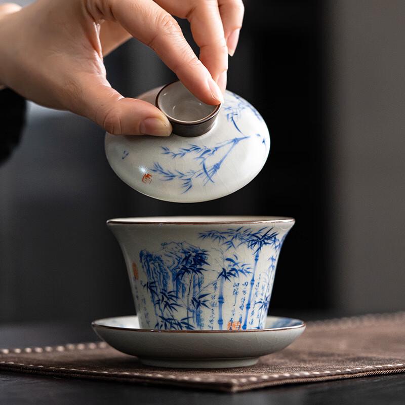 PinJian Jingdezhen Ru Kiln Ceramic Gongfu Tea Set