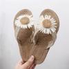 Summer Imitation Straw Women's Sandals Flip Flops Fashion Beach Flat Heeled Comfortable Outdoor Beach Women's Slippers
