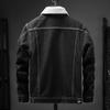 2018 Men's Winter Fleece-Lined Denim Jacket, Warm and Thickened, Korean Slim Fit, Plus Size Available