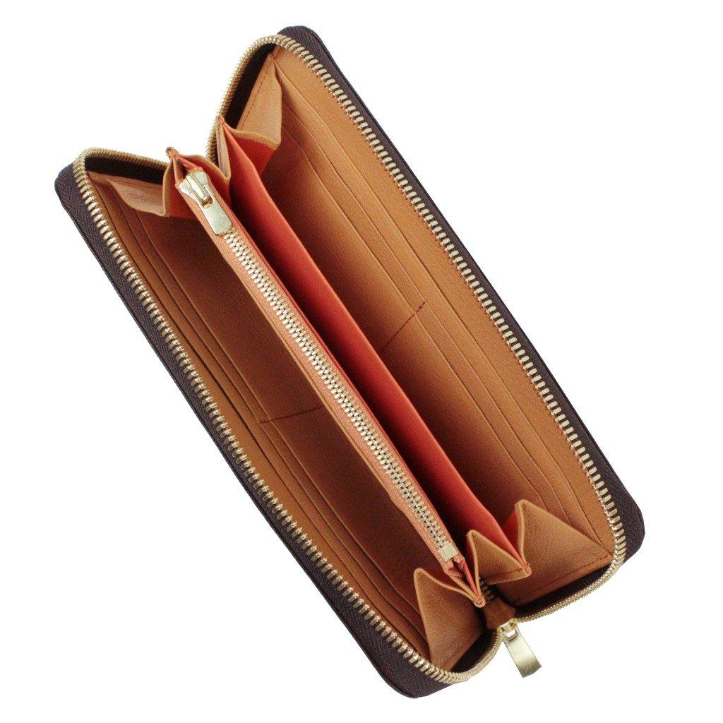 Porter PORTER Double Round Zipper Long Wallet 129-03735 (Black X Orange)