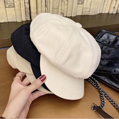 Vintage Herbst Winter Hüte Für Frauen Einfarbig Plain Achteckige Zeitungsjunge Mütze Damen Casual Hut Winter Baskenmütze Weibliche Maler Kappen