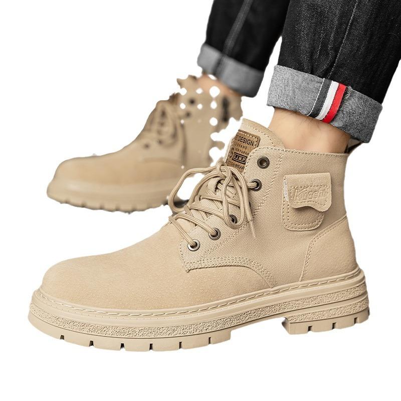 Martin boots men's 2025 new autumn winter british retro men's athleisure high-top cargo boots men